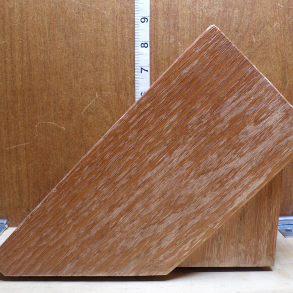 Used CUTCO Knife Block USA Solid Honey Oak 5 Slot Wooden Knife Holder - Picture 5 of 10